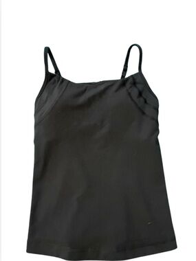 Black Spaghetti Strap Fitness Tank Top